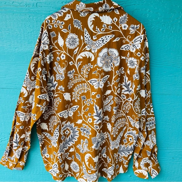 Men's Regular-Fit Floral-Print Popover Camp Shirt, Created for Macy's SIZE LARGE - Picture 8 of 8